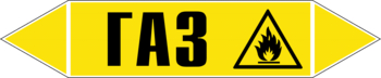 Маркировка трубопровода "газ" (пленка, 252х52 мм) - Маркировка трубопроводов - Маркировки трубопроводов "ГАЗ" - Магазин охраны труда и техники безопасности stroiplakat.ru