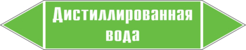 Маркировка трубопровода "дистиллированная вода" ( пленка, 126х26 мм) - Маркировка трубопроводов - Маркировки трубопроводов "ВОДА" - Магазин охраны труда и техники безопасности stroiplakat.ru